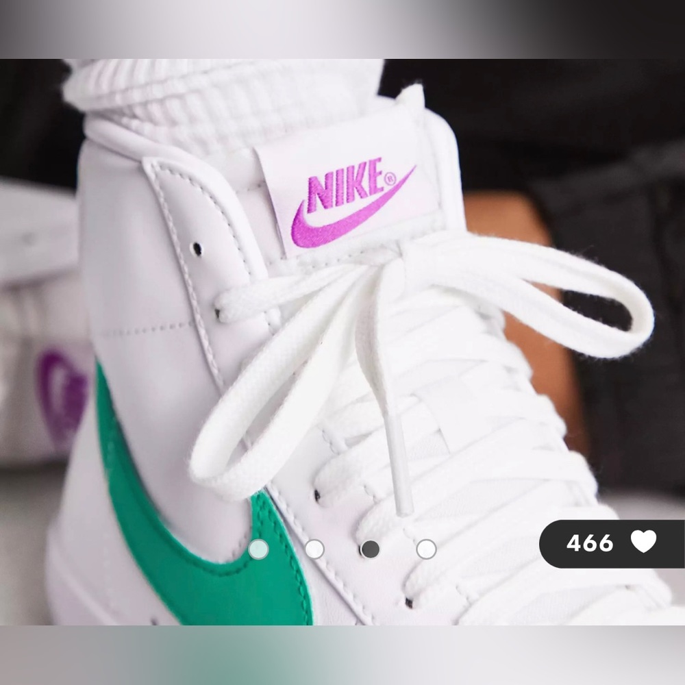Nike Blazer Mid '77 Vintage sneakers in white and green - WHITE